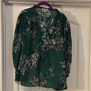 Zac & Rachel Green Floral Blouse